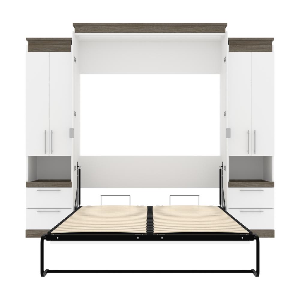 Orion Queen Murphy Bed with Storage Cabinets and Pull-Out Shelves (106W). Picture 25