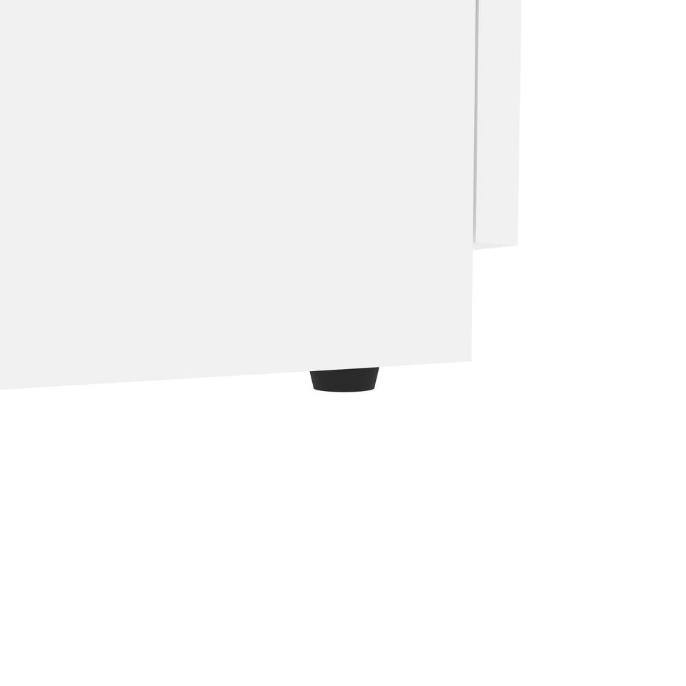 Full Murphy Bed with Shelves (81W) in White and Walnut Grey. Picture 19