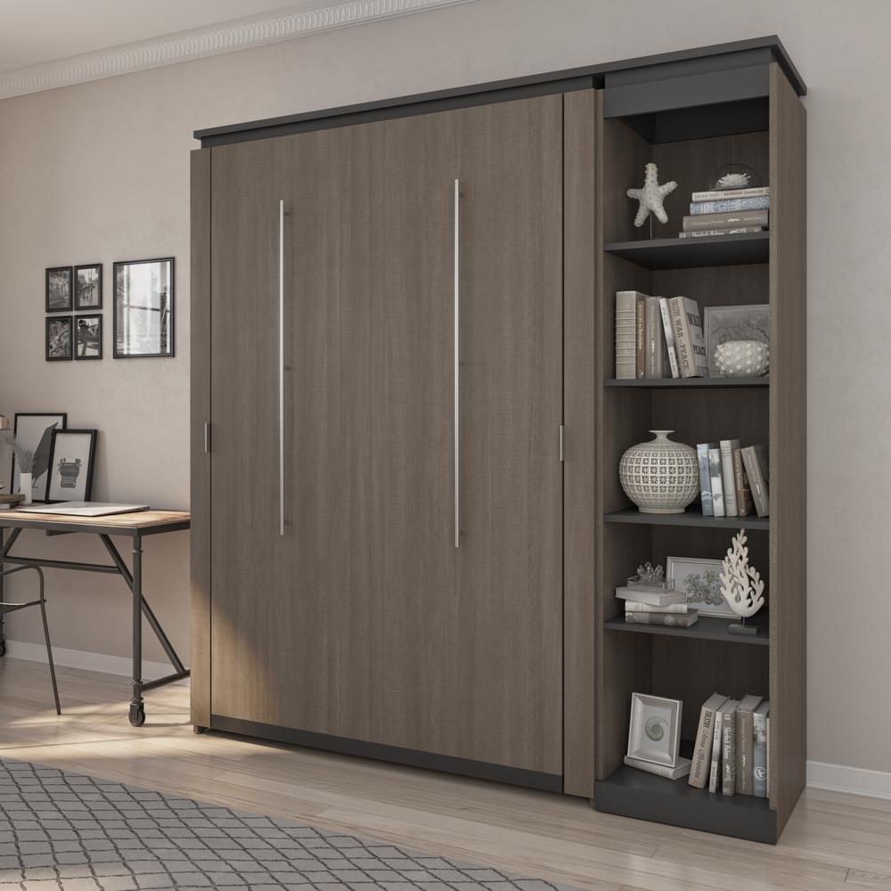Orion Full Murphy Bed with Shelves (81W). Picture 4