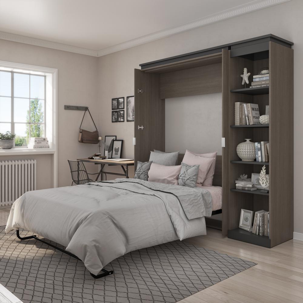 Orion Full Murphy Bed with Shelves (81W). Picture 5