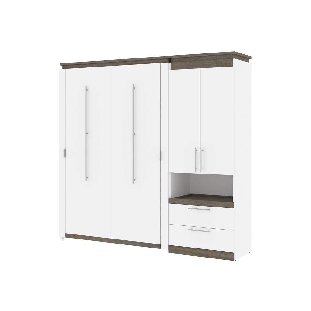 Orion Full Murphy Bed with Storage Cabinet and Pull-Out Shelf (91W). Picture 1