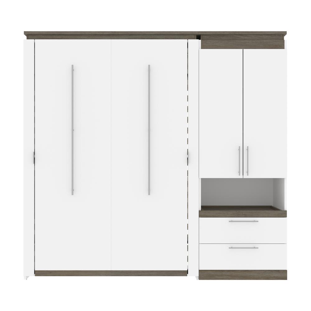 Orion Full Murphy Bed with Storage Cabinet and Pull-Out Shelf (91W). Picture 2