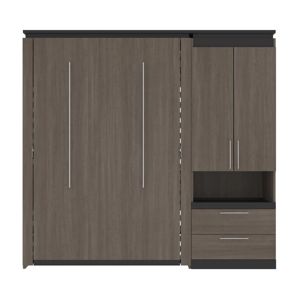 Orion Full Murphy Bed with Storage Cabinet and Pull-Out Shelf (91W). Picture 1