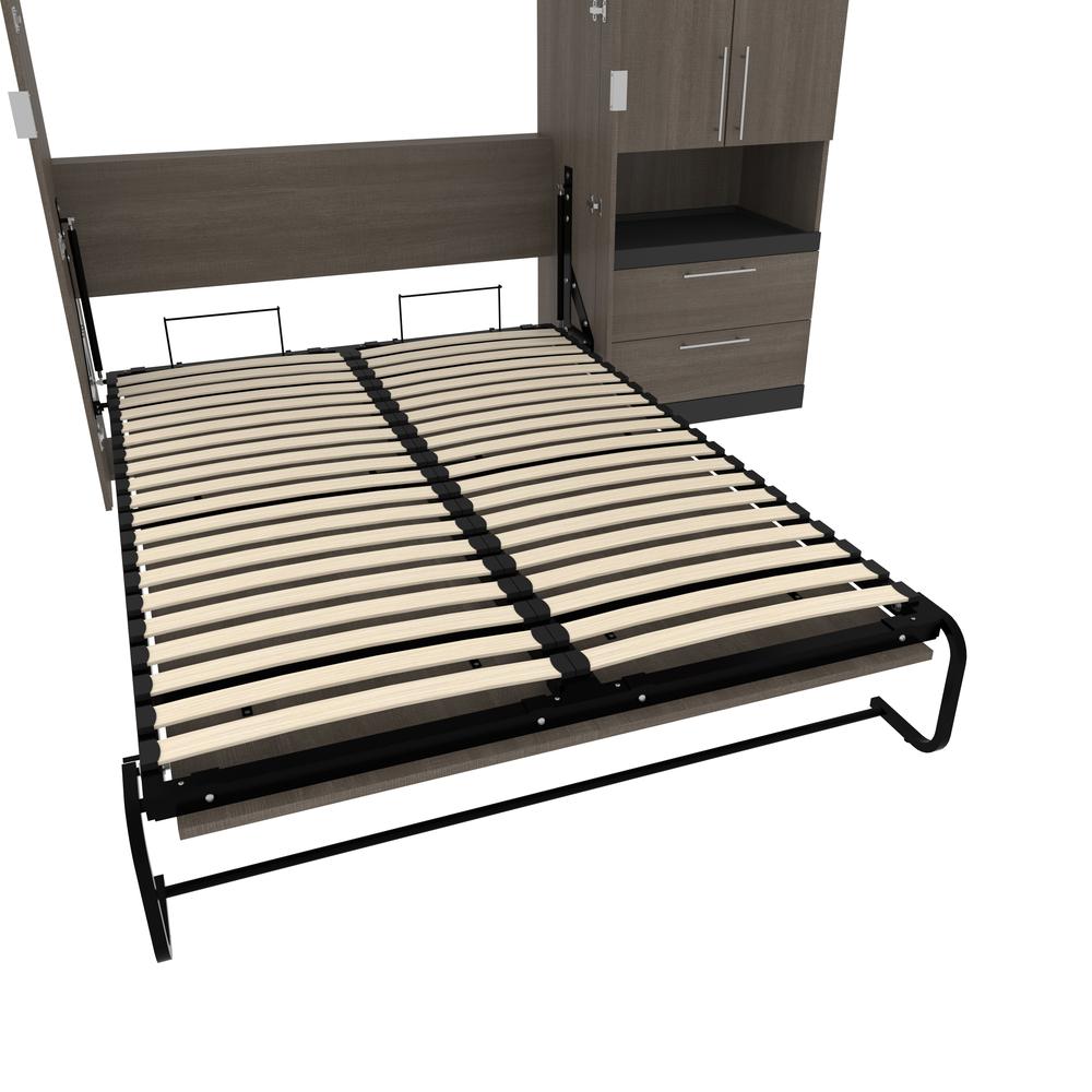 Orion Full Murphy Bed with Storage Cabinet and Pull-Out Shelf (91W). Picture 15