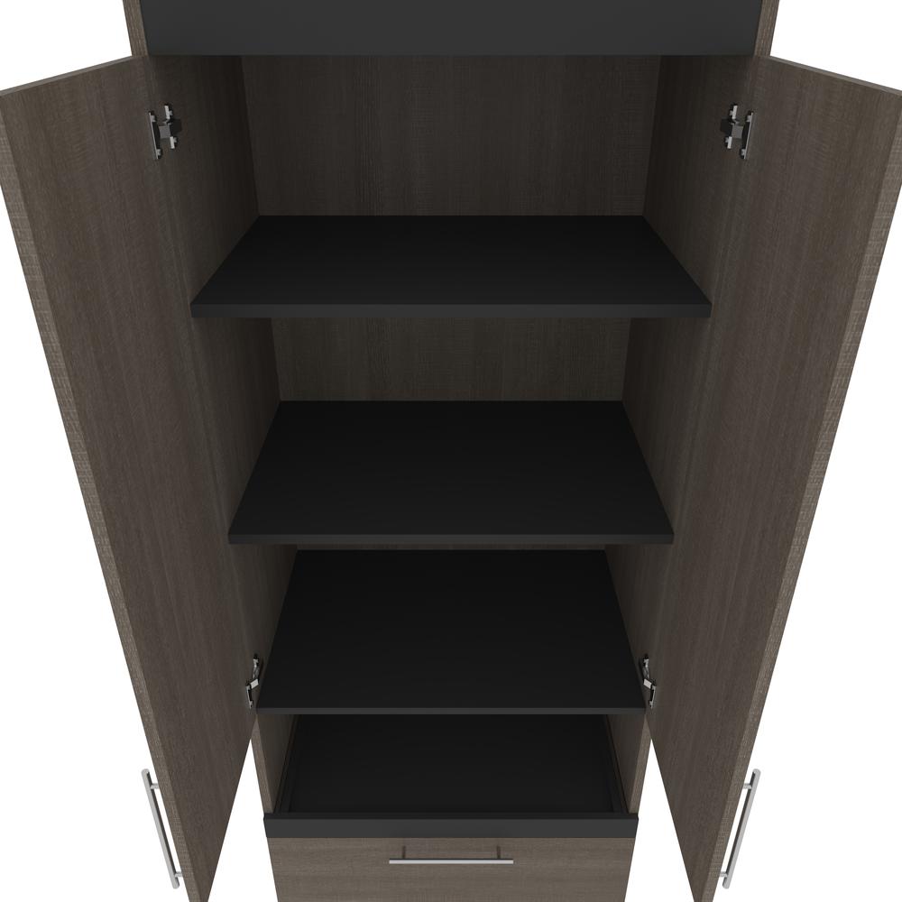 Orion Full Murphy Bed with Storage Cabinet and Pull-Out Shelf (91W). Picture 19