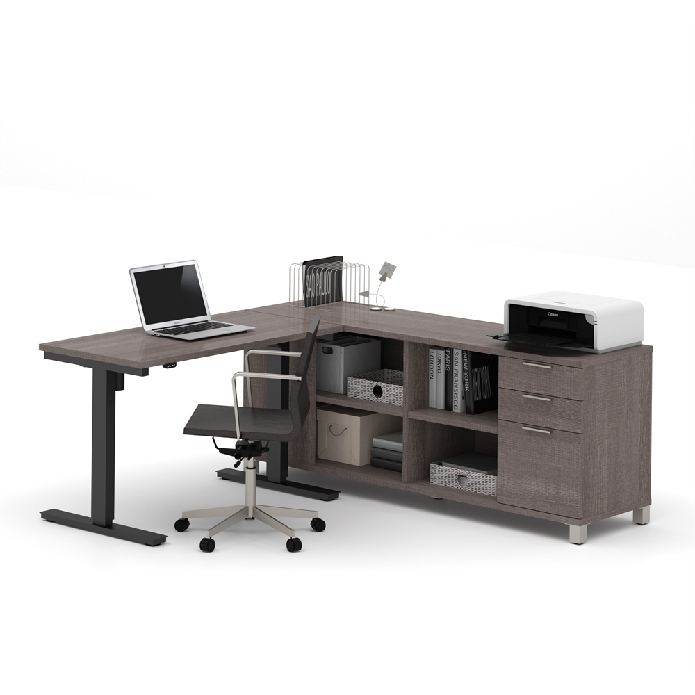 72W L-Shaped Standing Desk. Picture 3