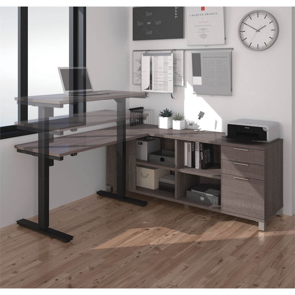 72W L-Shaped Standing Desk. Picture 2