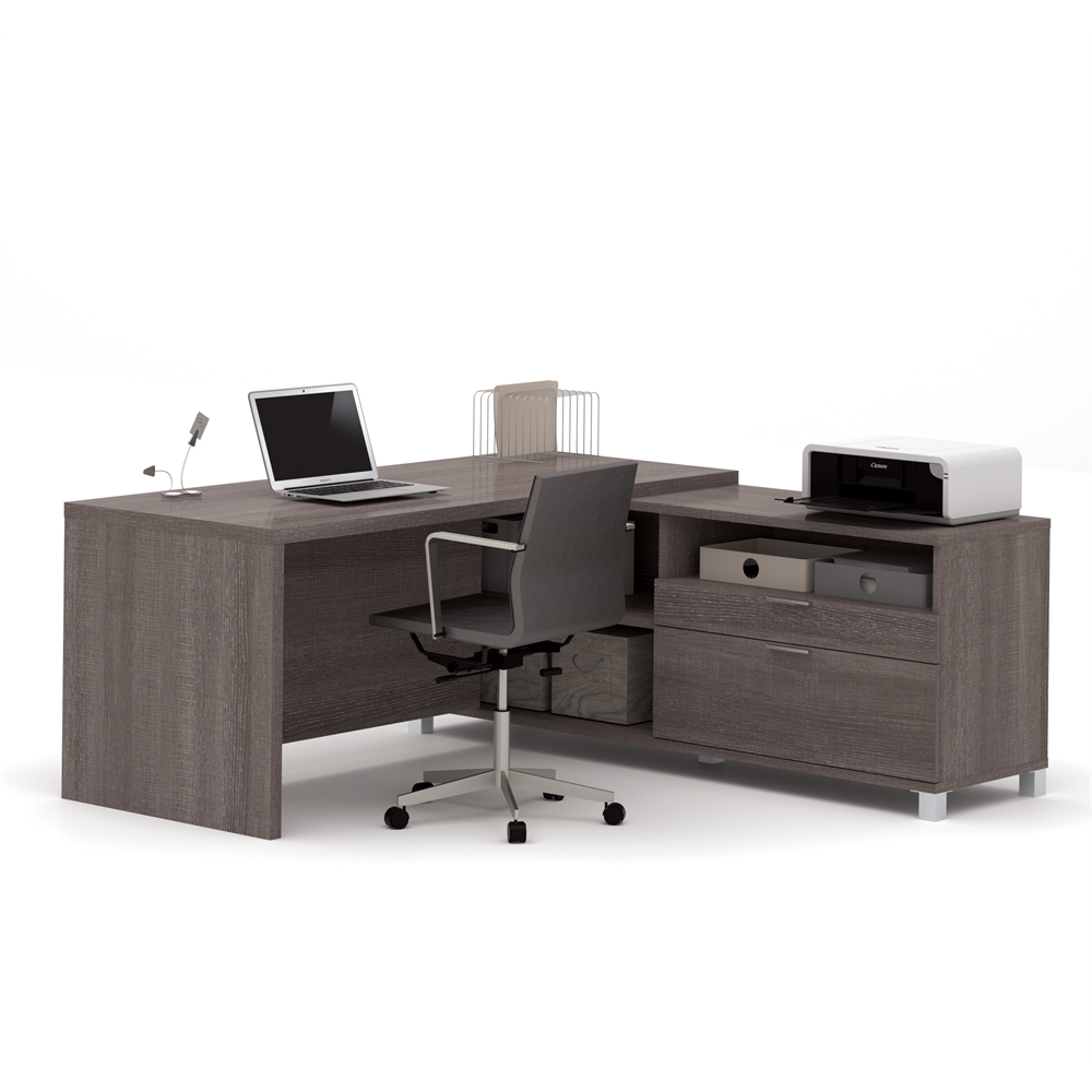 72W L-Shaped Office Desk. Picture 1