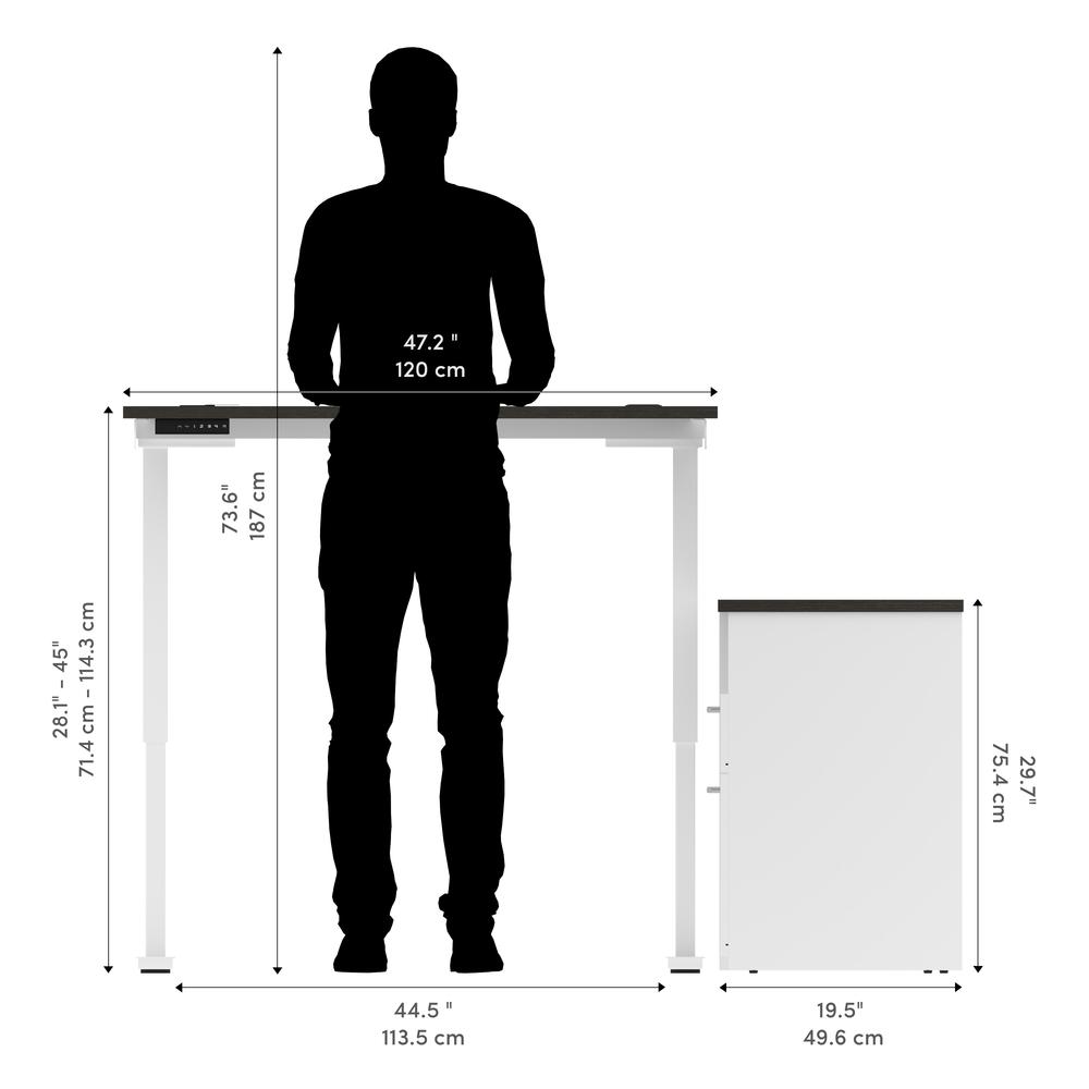 72W L-Shaped Electric Standing Desk. Picture 6