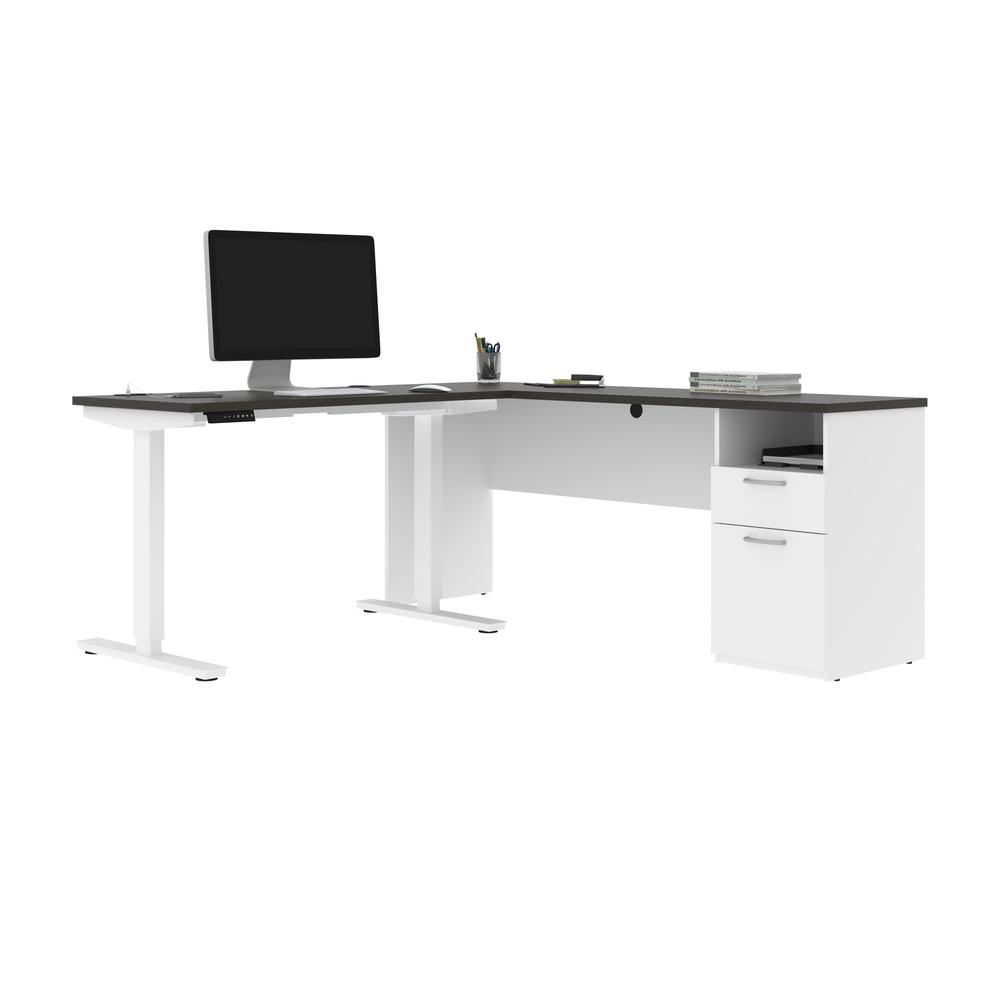 72W L-Shaped Electric Standing Desk. Picture 5