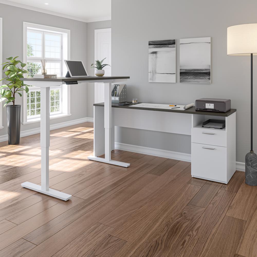 72W L-Shaped Electric Standing Desk. Picture 10