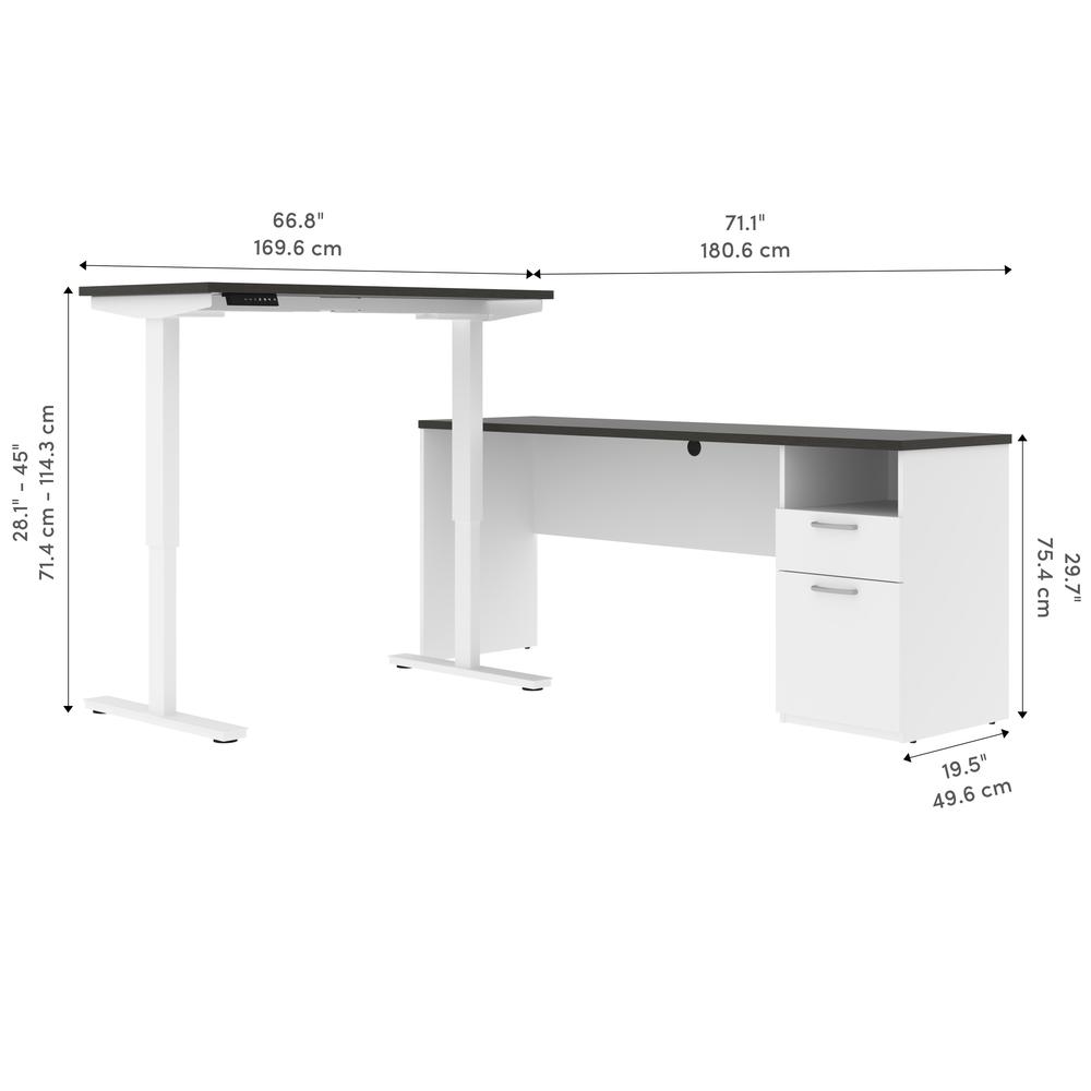 72W L-Shaped Electric Standing Desk. Picture 13