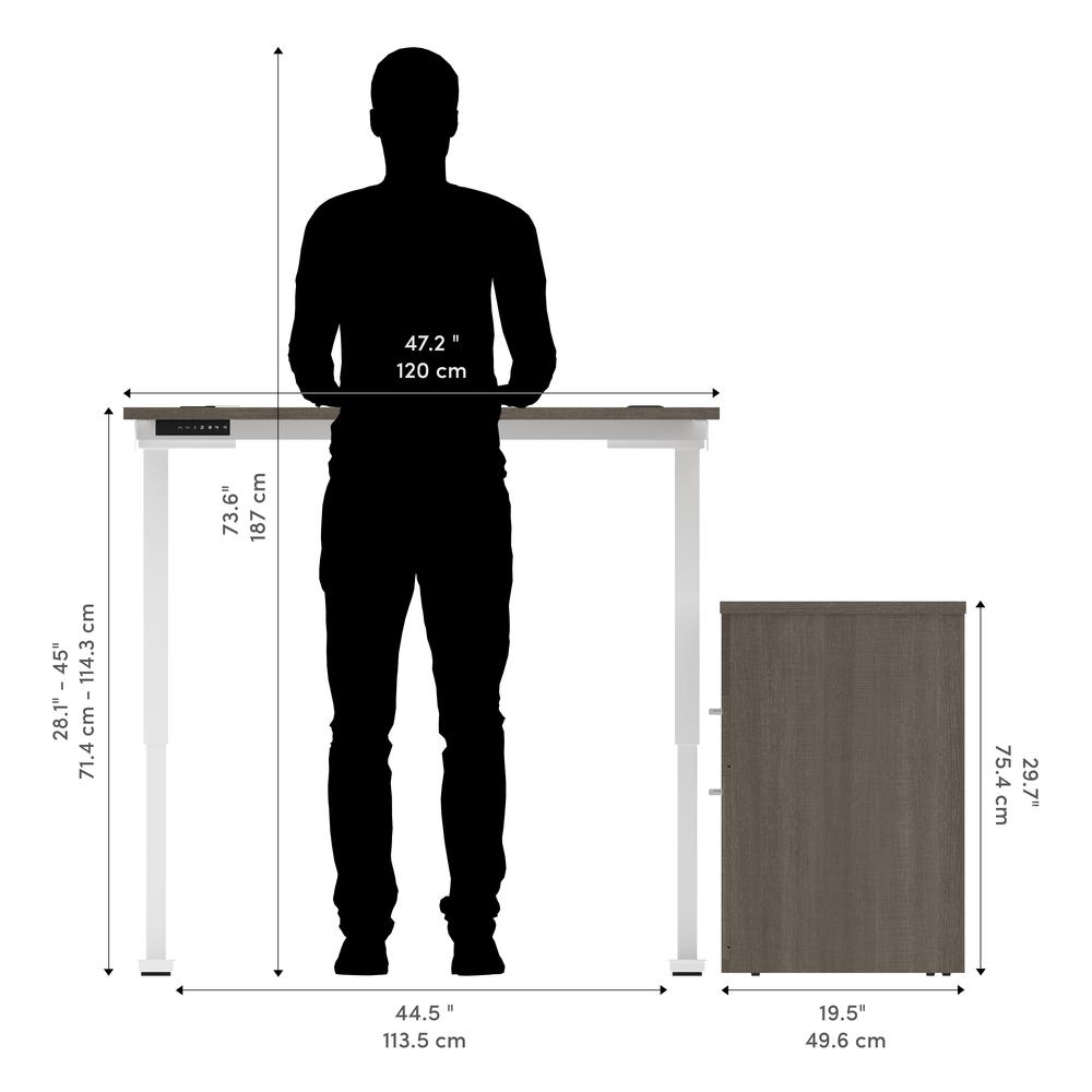 72W L-Shaped Electric Standing Desk. Picture 7