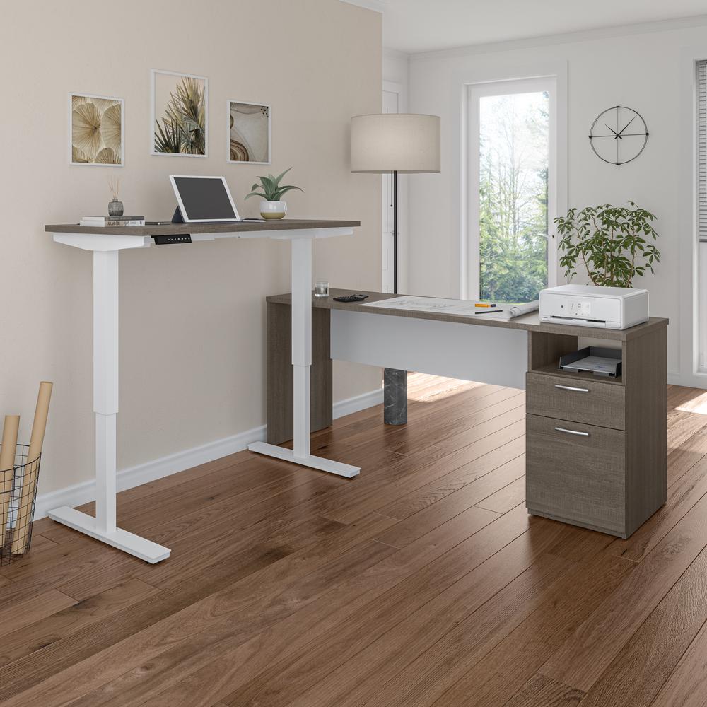 72W L-Shaped Electric Standing Desk. Picture 8