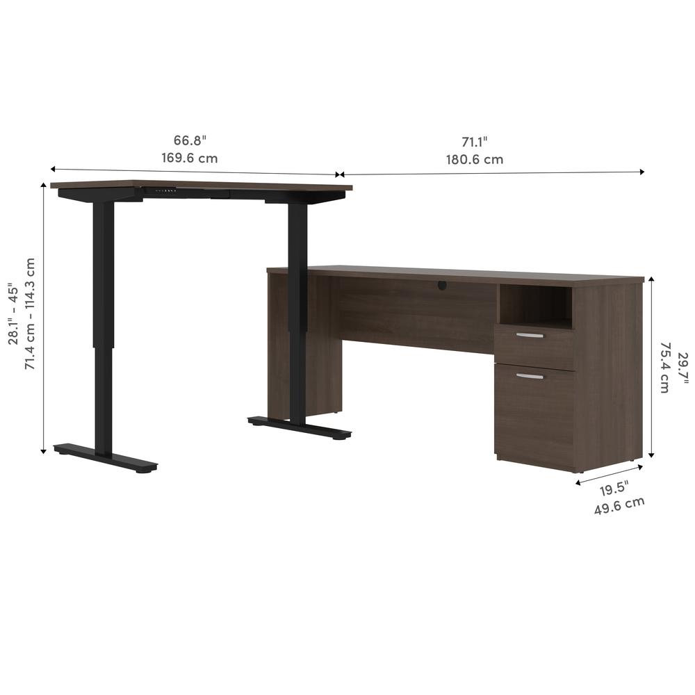 72W L-Shaped Electric Standing Desk. Picture 15