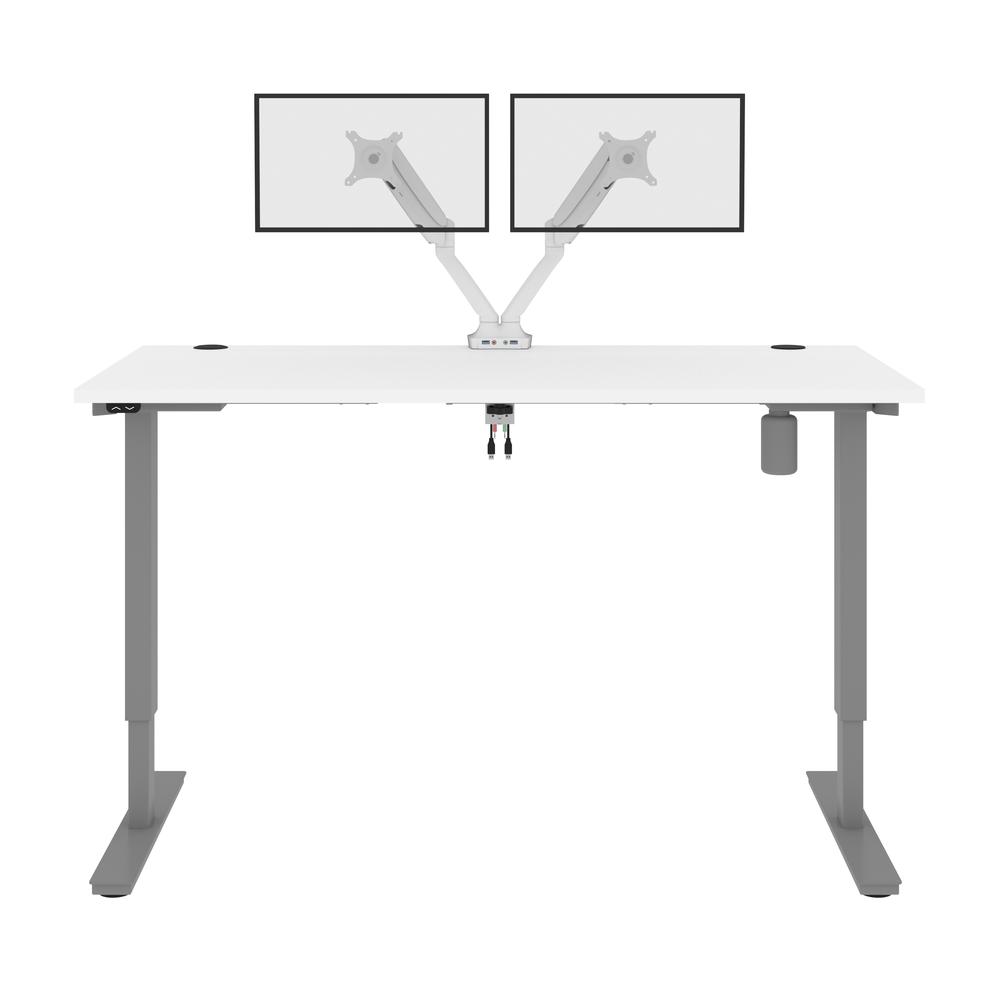 60W x 30D Standing Desk with Dual Monitor Arm. Picture 3