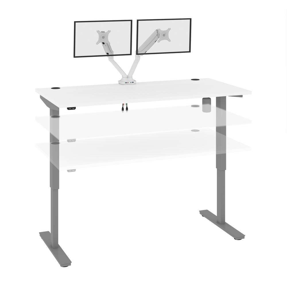 60W x 30D Standing Desk with Dual Monitor Arm. Picture 6