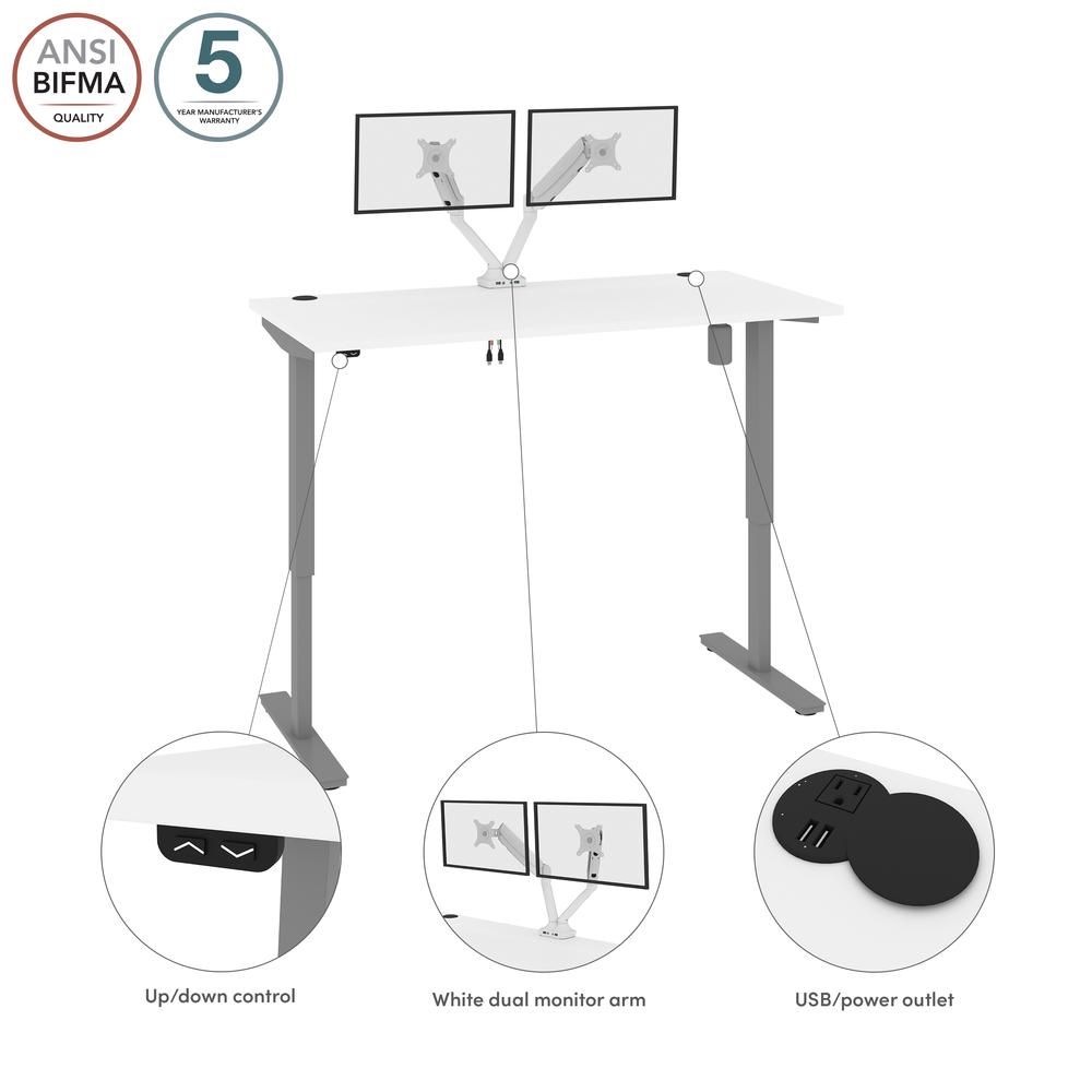 60W x 30D Standing Desk with Dual Monitor Arm. Picture 12