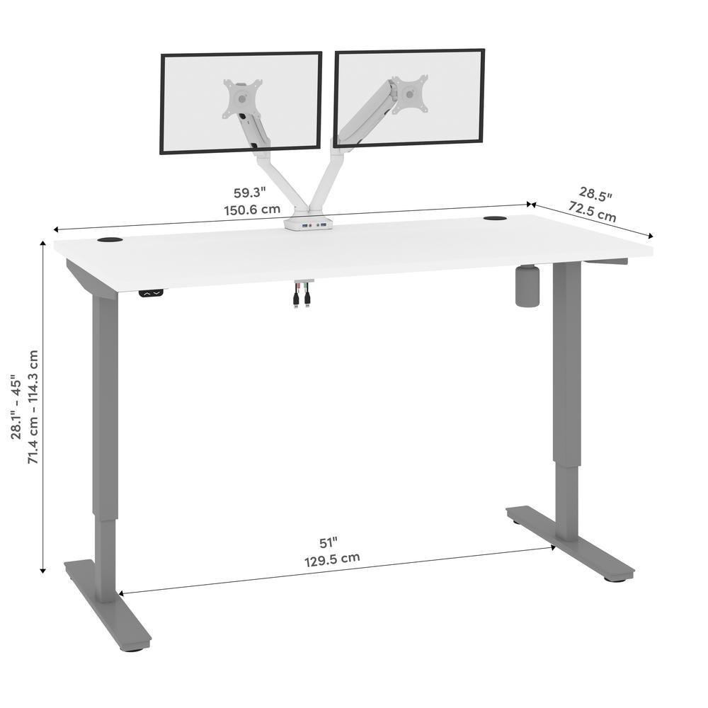 60W x 30D Standing Desk with Dual Monitor Arm. Picture 13