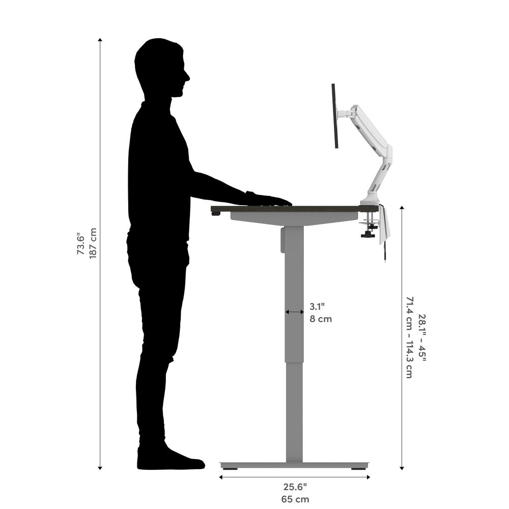 60W x 30D Standing Desk with Dual Monitor Arm. Picture 6