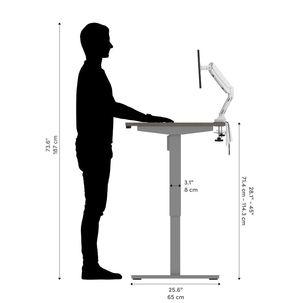 60W x 30D Standing Desk with Dual Monitor Arm. Picture 6