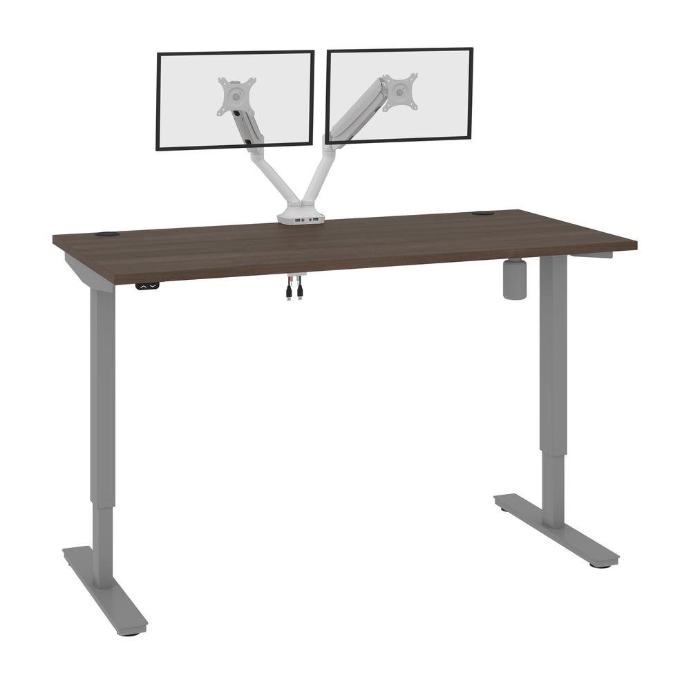 60W x 30D Standing Desk with Dual Monitor Arm. Picture 1