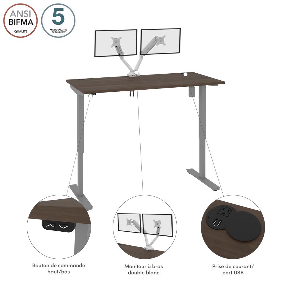 60W x 30D Standing Desk with Dual Monitor Arm. Picture 12