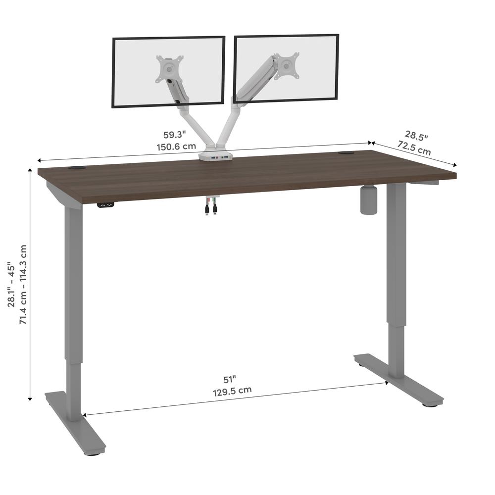 60W x 30D Standing Desk with Dual Monitor Arm. Picture 14