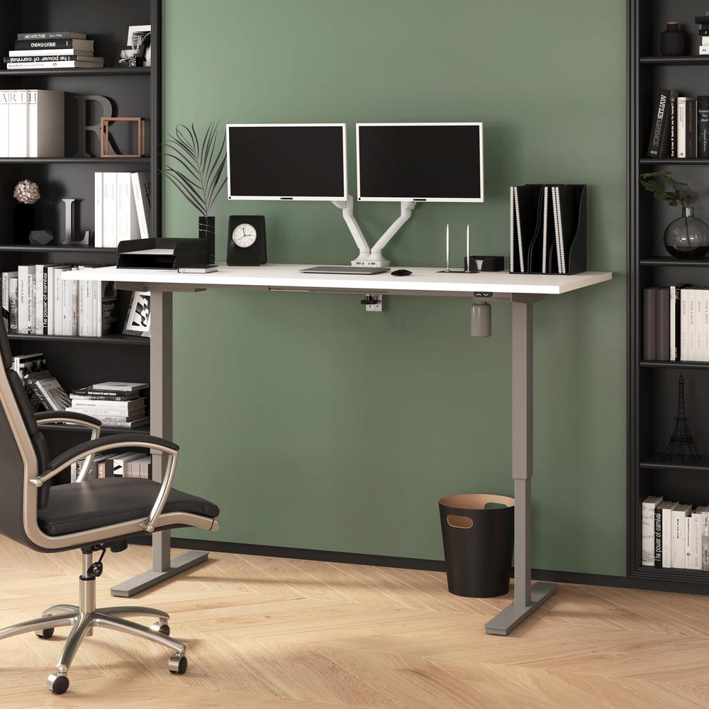 72W x 30D Standing Desk with Dual Monitor Arm. Picture 6