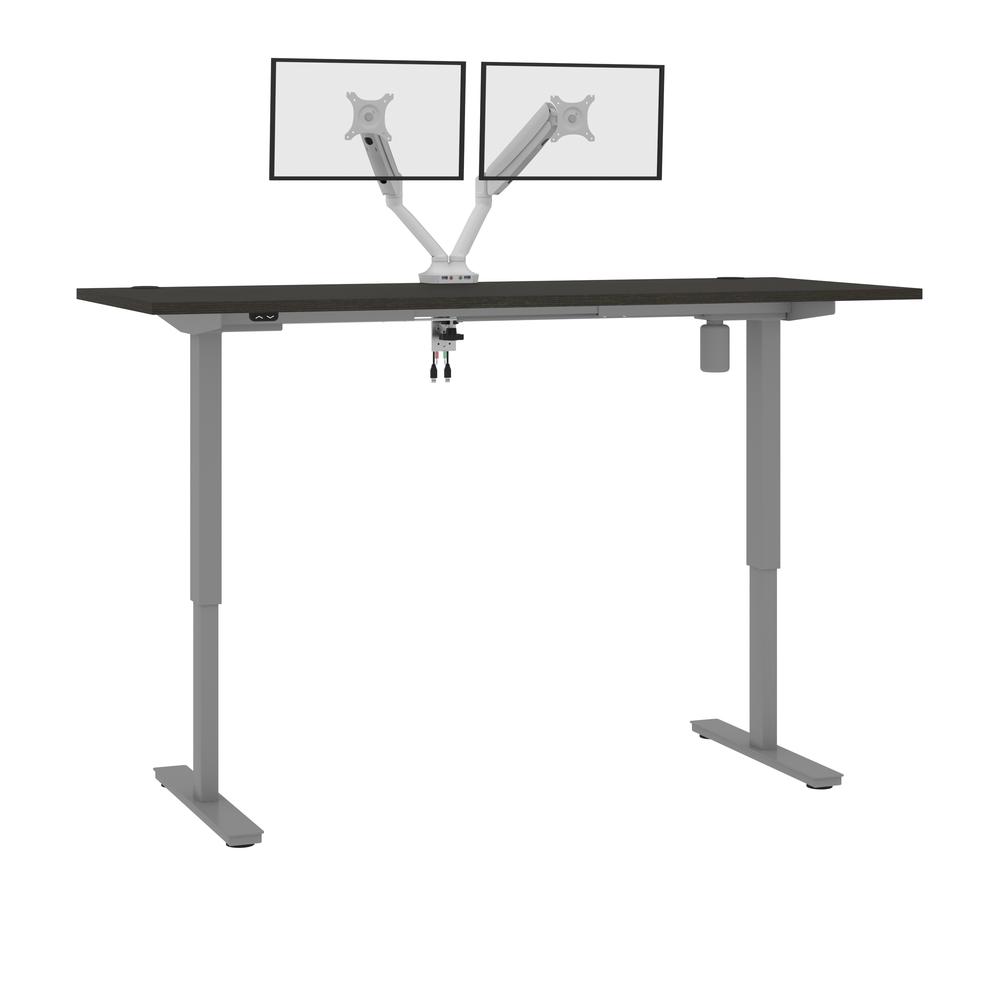 72W x 30D Standing Desk with Dual Monitor Arm. Picture 1