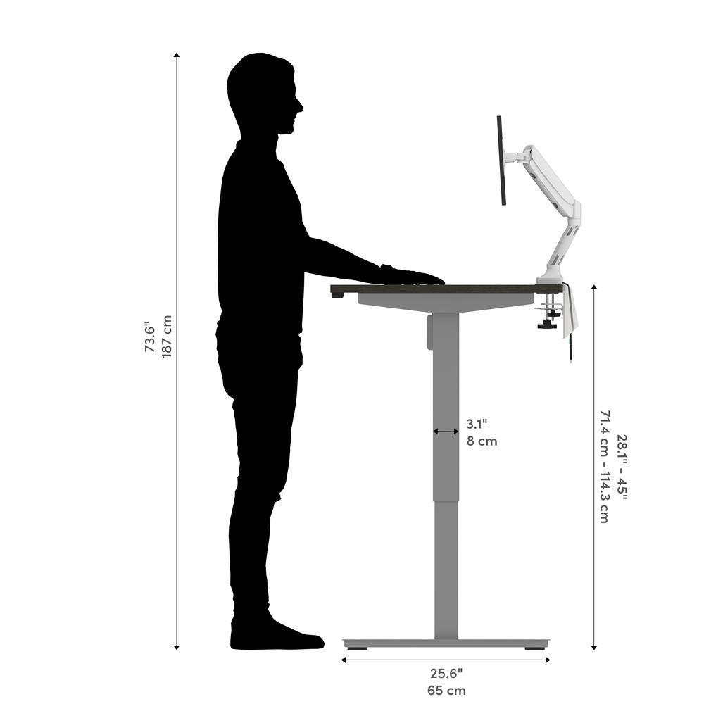 72W x 30D Standing Desk with Dual Monitor Arm. Picture 9