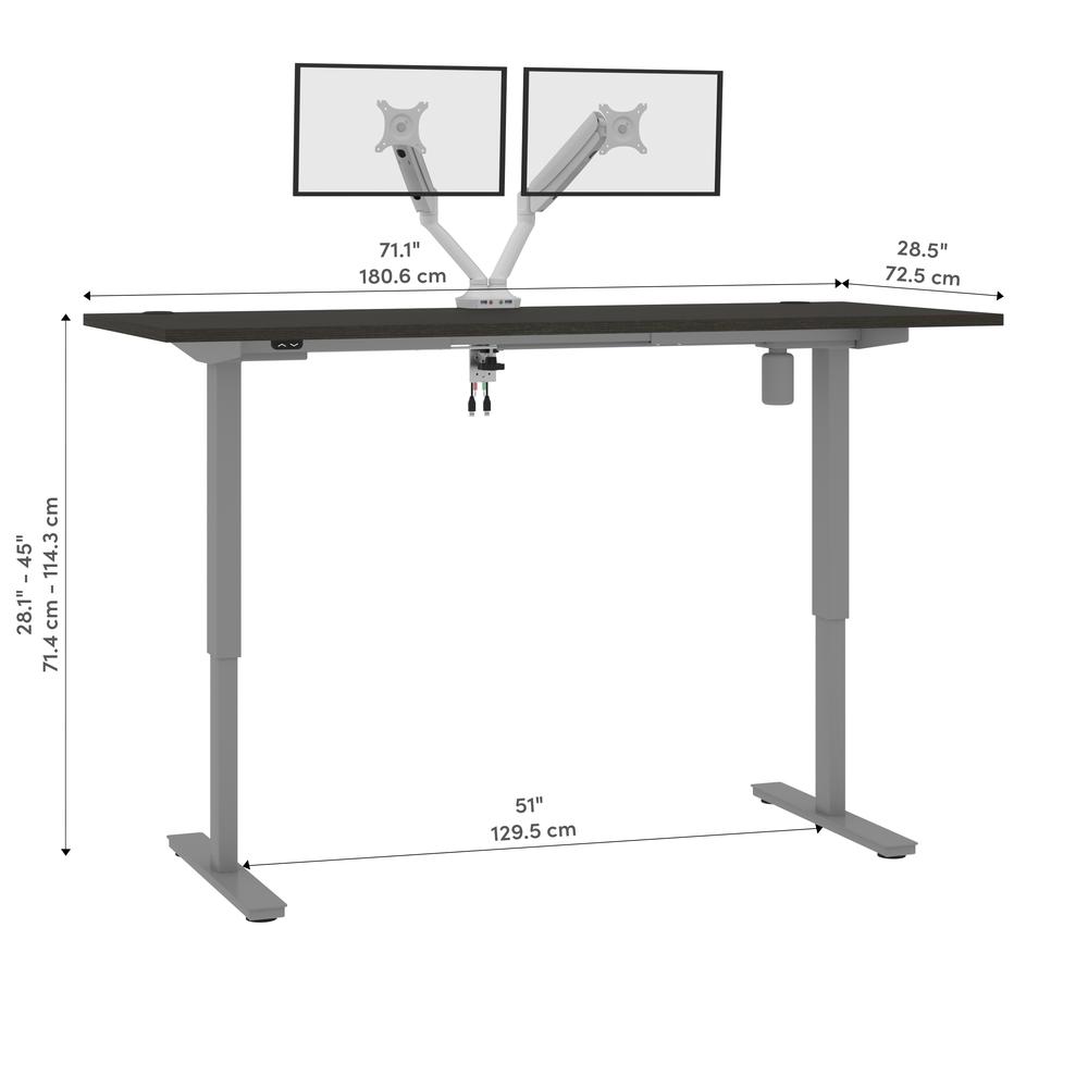 72W x 30D Standing Desk with Dual Monitor Arm. Picture 14