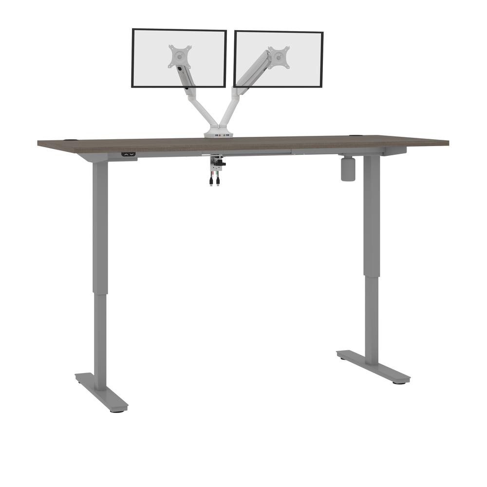 72W x 30D Standing Desk with Dual Monitor Arm. Picture 1