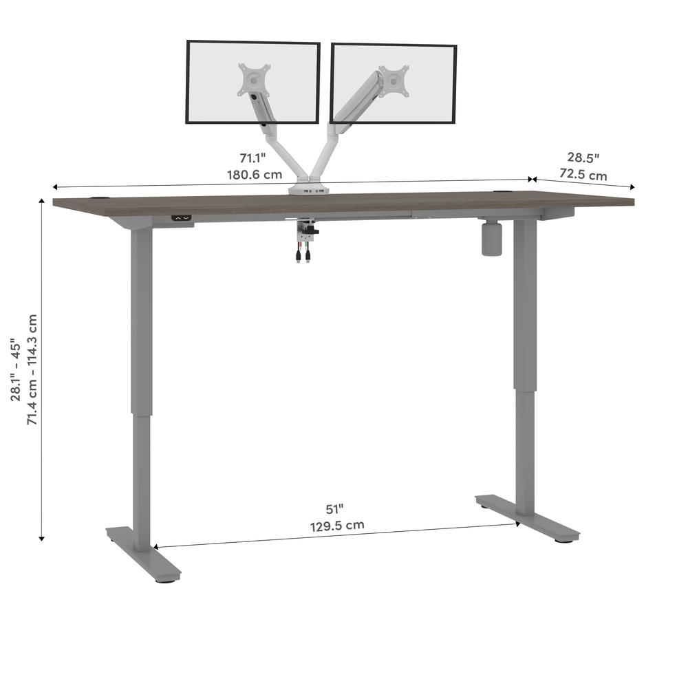72W x 30D Standing Desk with Dual Monitor Arm. Picture 11