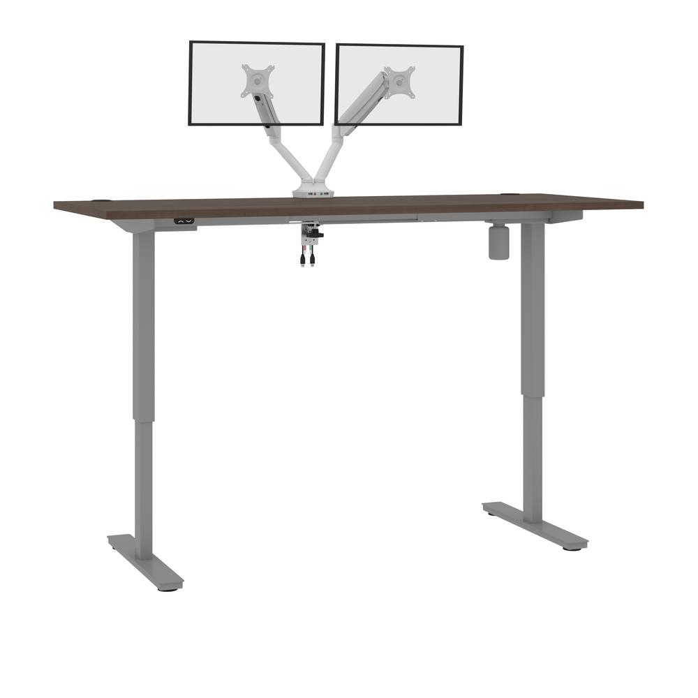 72W x 30D Standing Desk with Dual Monitor Arm. Picture 1