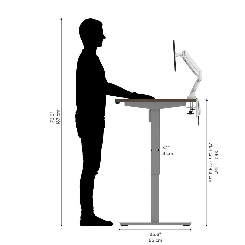 72W x 30D Standing Desk with Dual Monitor Arm. Picture 3