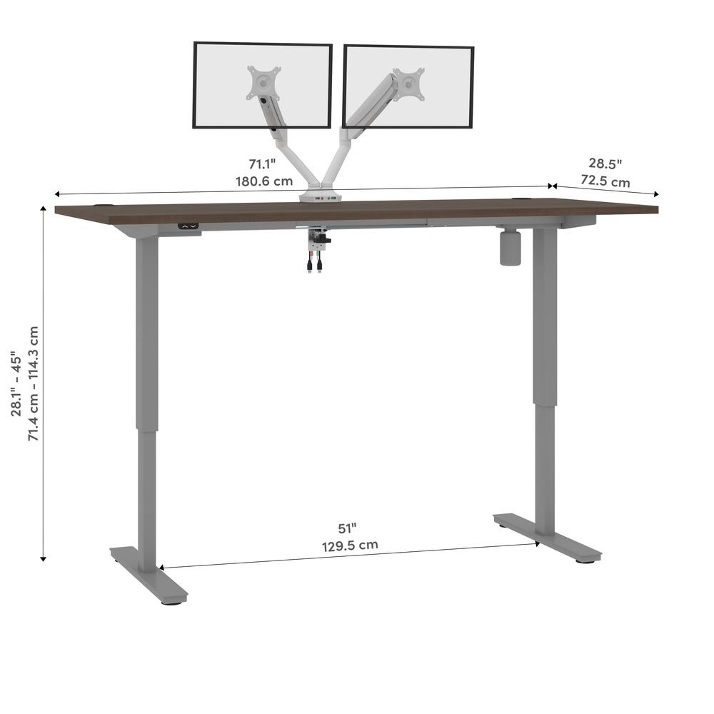 72W x 30D Standing Desk with Dual Monitor Arm. Picture 14
