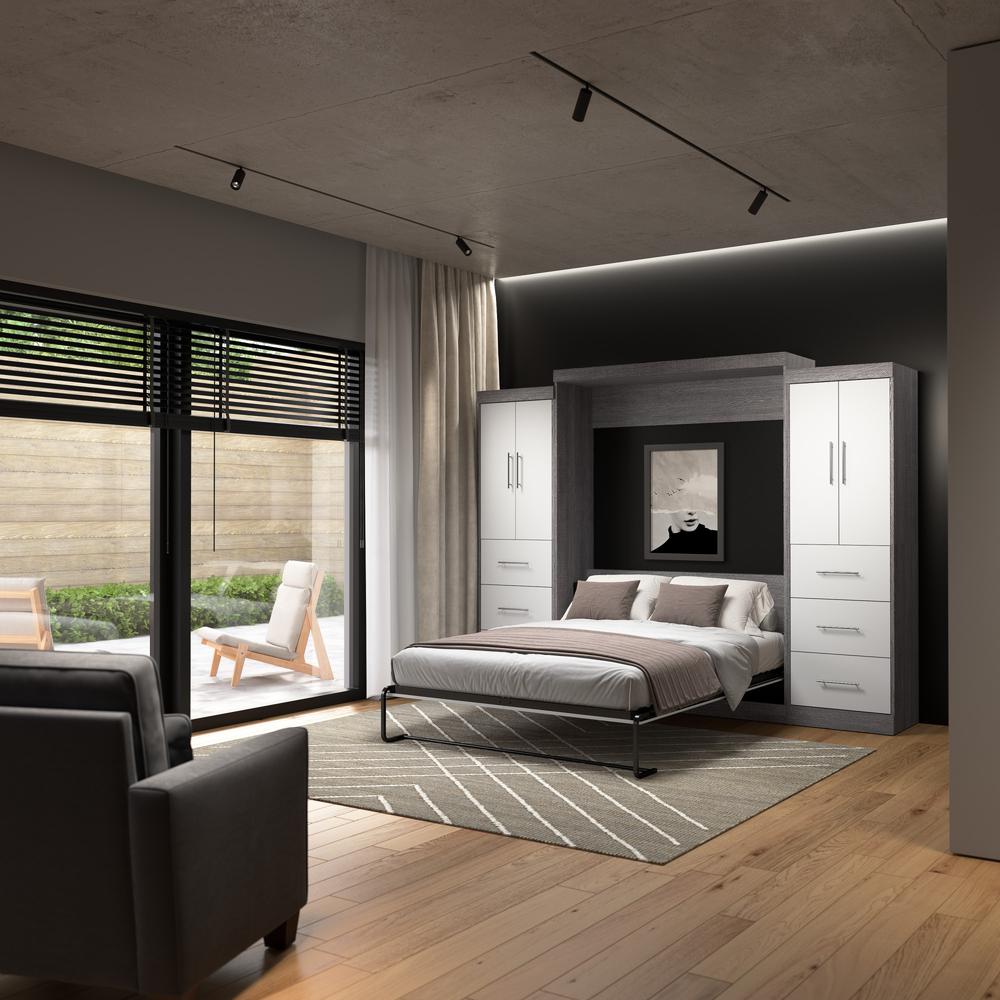 Nebula Queen Murphy Bed with Wardrobe (90W). Picture 3