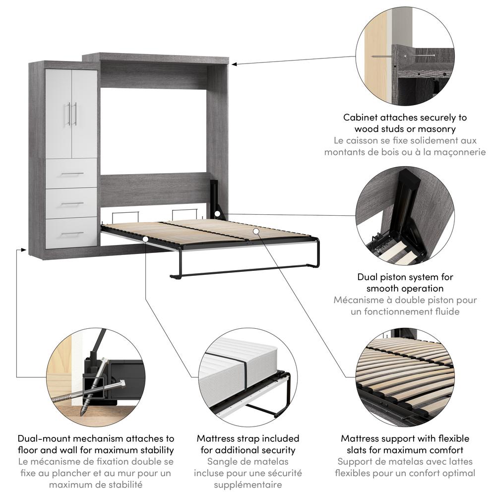 Nebula Queen Murphy Bed with Wardrobe (90W). Picture 6