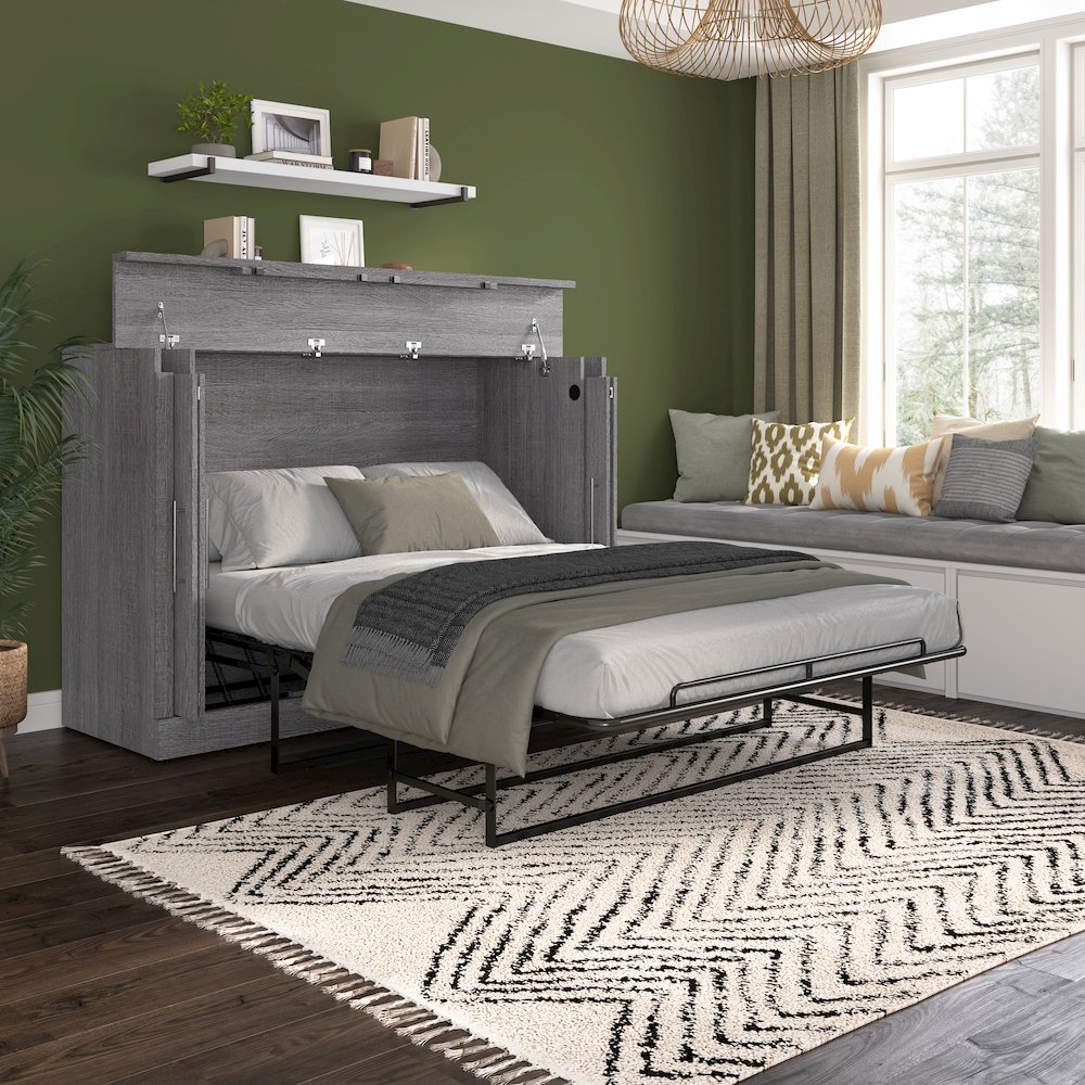 Nebula 69W Full Cabinet Bed with Mattress. Picture 2