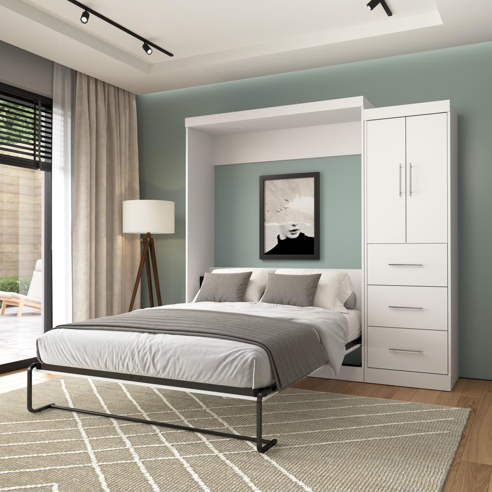 Nebula Queen Murphy Bed with Wardrobe (90W). Picture 3