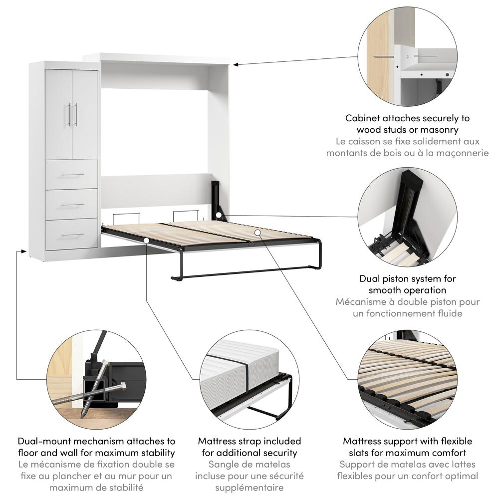 Nebula Queen Murphy Bed with Wardrobe (90W). Picture 5