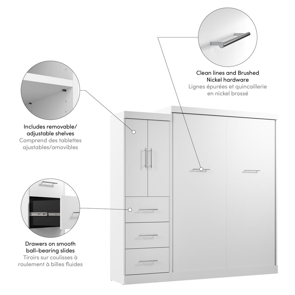 Nebula Queen Murphy Bed with Wardrobe (90W). Picture 7
