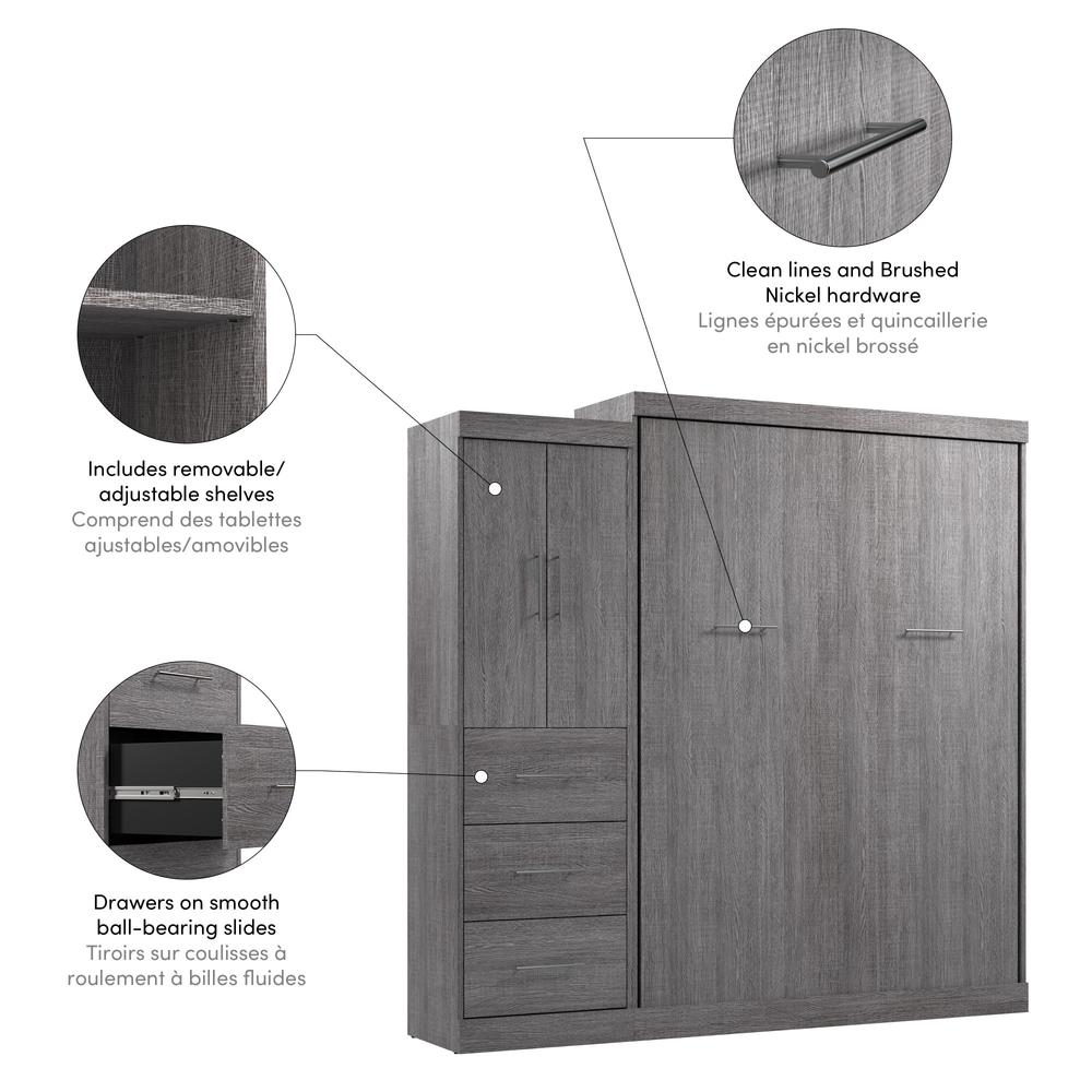 Nebula Queen Murphy Bed with Wardrobe (90W). Picture 21