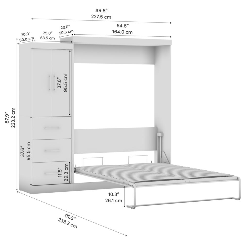 Nebula Queen Murphy Bed with Wardrobe (90W). Picture 22