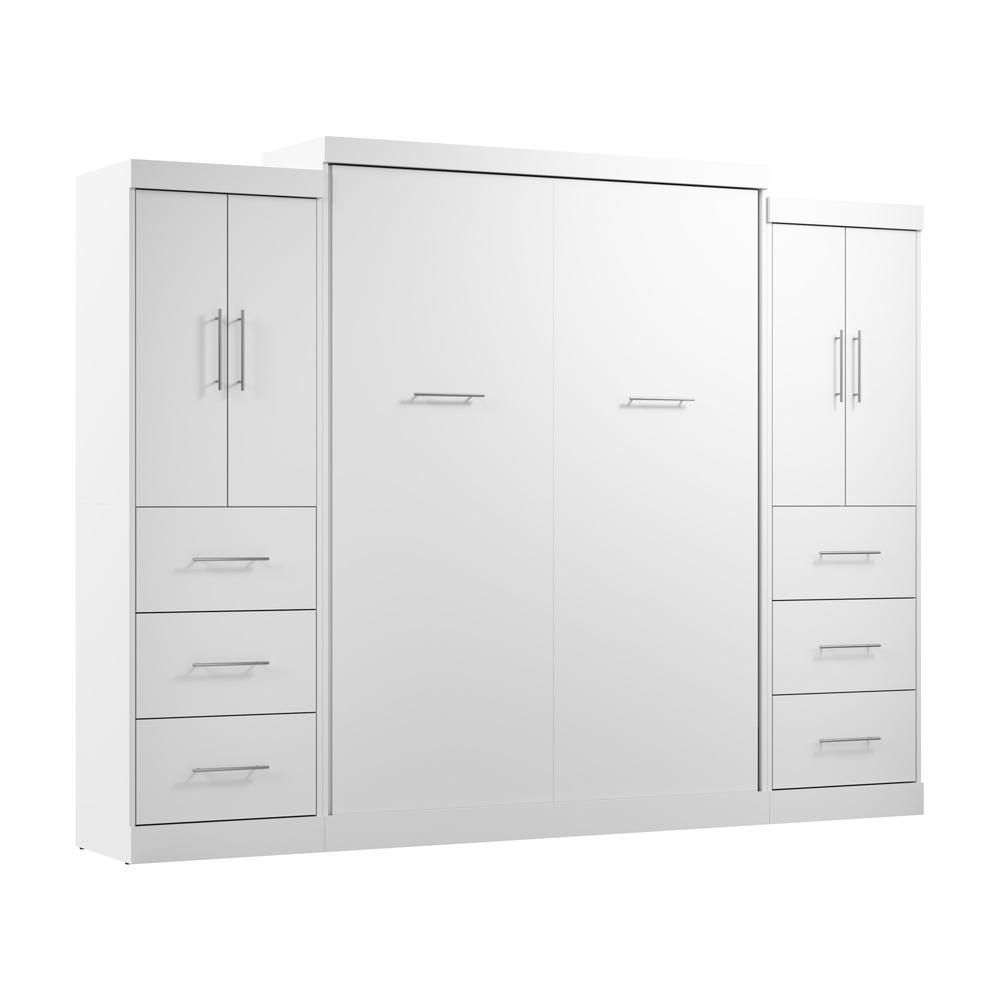 Nebula Queen Murphy Bed with 2 Wardrobes (115W). Picture 1