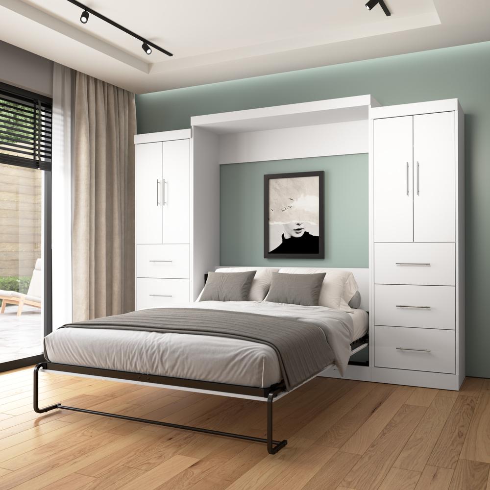 Nebula Queen Murphy Bed with 2 Wardrobes (115W). Picture 3