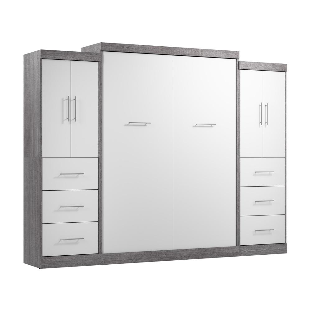 Nebula Queen Murphy Bed with 2 Wardrobes (115W). Picture 2