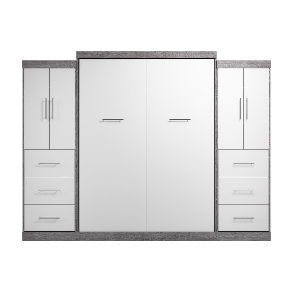 Nebula Queen Murphy Bed with 2 Wardrobes (115W). Picture 3