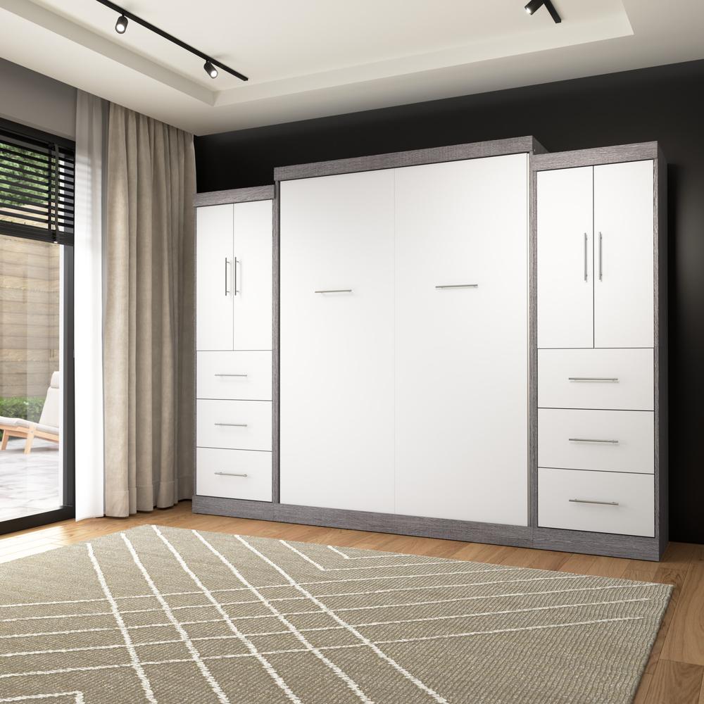 Nebula Queen Murphy Bed with 2 Wardrobes (115W). Picture 5